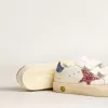 Junior May School aus Leder mit Glitzerstern und Fersenlasche