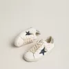 Junior Super-Star aus Leder mit Glitzerstern und Fersenlasche