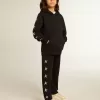Kapuzensweatshirt für Jungen in Schwarz mit kontrastierenden silbernen Sternen