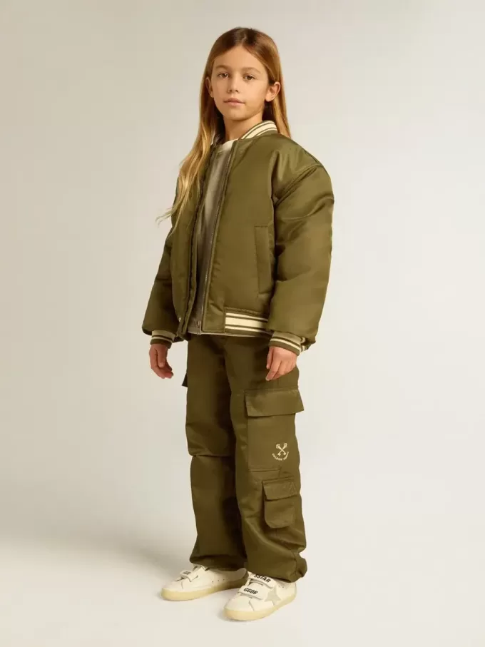 Kinder-Cargohose in Militärgrün