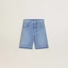 Kinder-Jeansshorts mit Stickerei auf der Rückseite