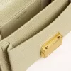 Kleine Venezia-Tasche aus hellgrünem Leder mit Python-Print und goldenen Details