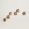 Kubische Anhänger für Damen in Antikgold mit Buchstaben des Alphabets Kubische Anhänger für Damen in Antikgold mit Buchstaben des Alphabets