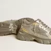 Lightstar für Damen aus Metallic-Leder und silbernem Mesh mit grauem Stern Lightstar für Damen aus Metallic-Leder und silbernem Mesh mit grauem Stern