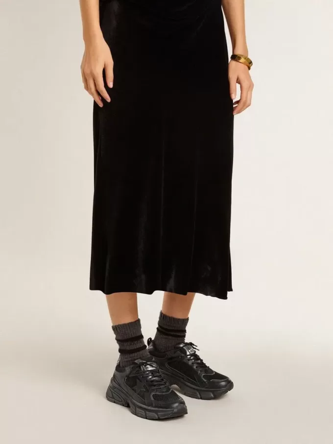 Lightstar für Damen mit schwarzem Obermaterial aus Leder und Mesh und schwarzem Stern