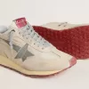 Marathon für Damen mit beigem Nylon-Obermaterial und grauem Stern Marathon für Damen mit beigem Nylon-Obermaterial und grauem Stern