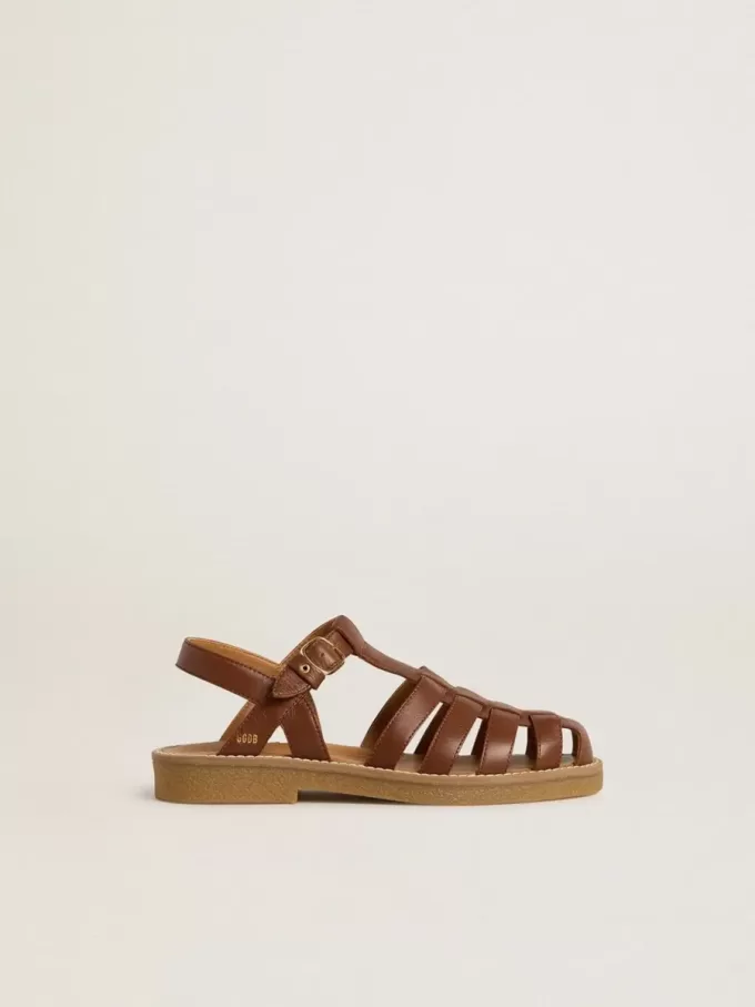 Maxime Junior Sandalen aus braunem Leder