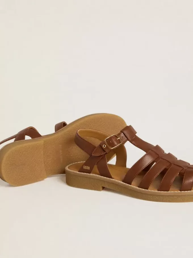 Maxime Junior Sandalen aus braunem Leder
