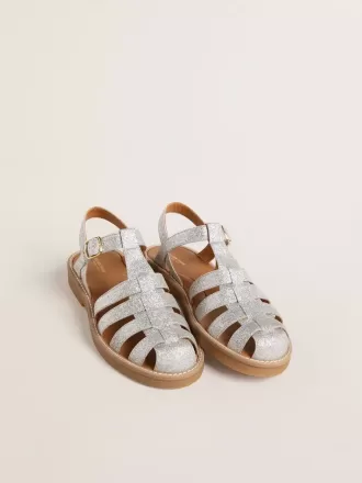 Maxime Junior Sandalen in Silber mit Mikroglitter