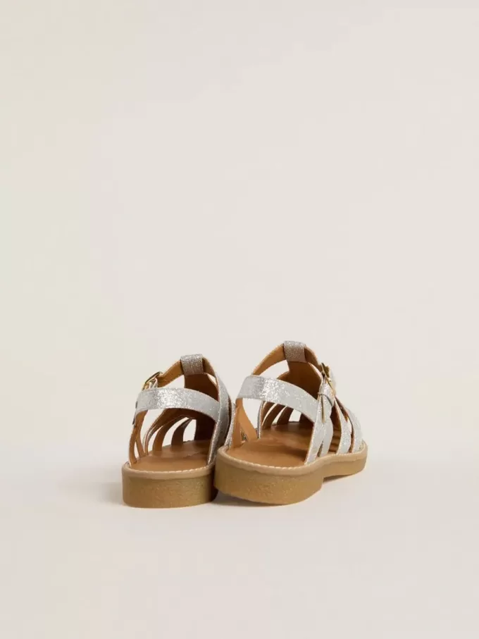 Maxime Junior Sandalen in Silber mit Mikroglitter