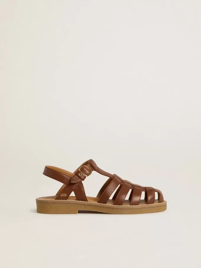 Maxime Young Sandalen aus braunem Leder Maxime Young Sandalen aus braunem Leder