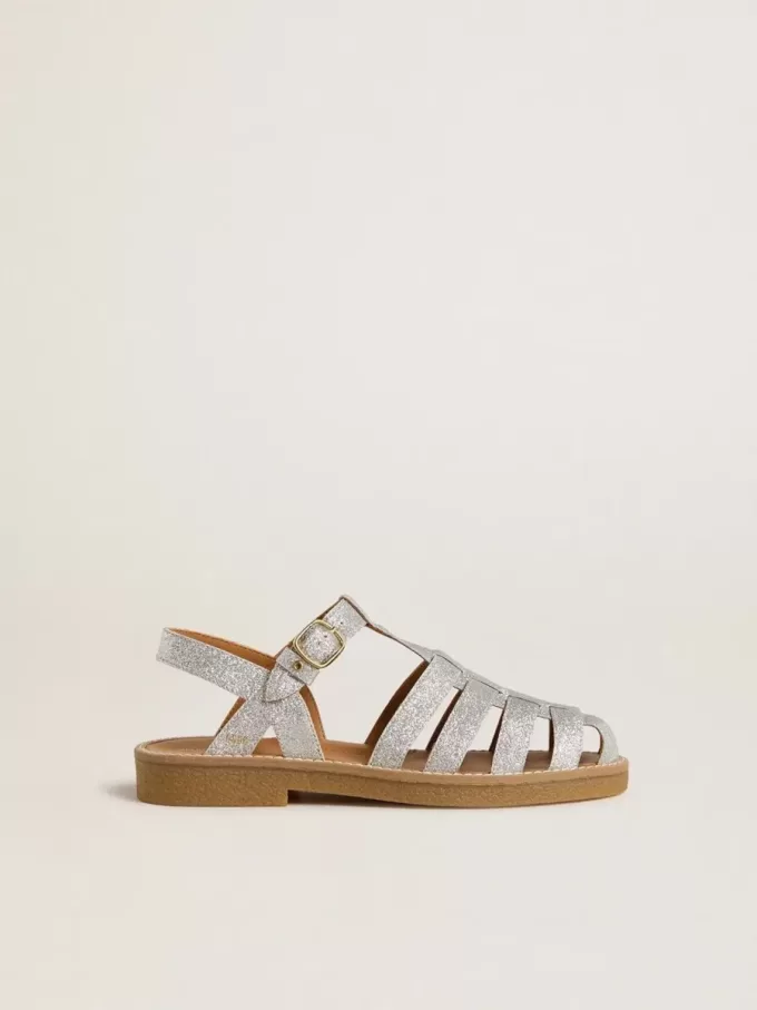 Maxime Young Sandalen in Silber mit Mikroglitter Maxime Young Sandalen in Silber mit Mikroglitter