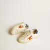 May Teen aus Nubukleder mit orangefarbenem Stern und blauer Fersenlasche