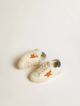 May Teen aus Nubukleder mit orangefarbenem Stern und blauer Fersenlasche