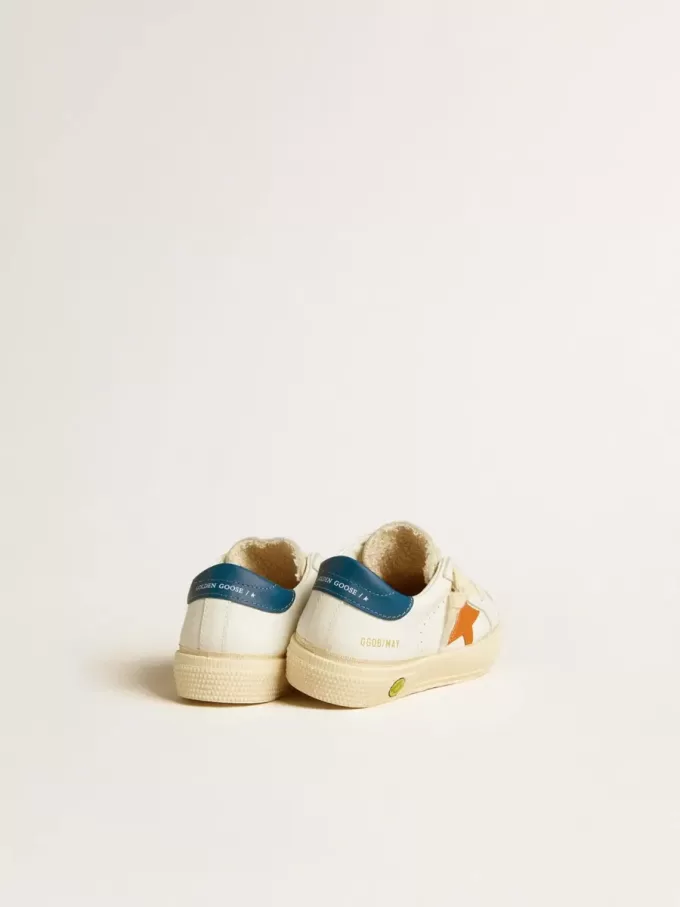 May Teen aus Nubukleder mit orangefarbenem Stern und blauer Fersenlasche