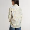 Mädchen-Baumwollhemd mit mehrfarbigem Blumenprint