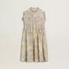 Mädchen-Midikleid aus Baumwolle mit mehrfarbigem Blumenprint