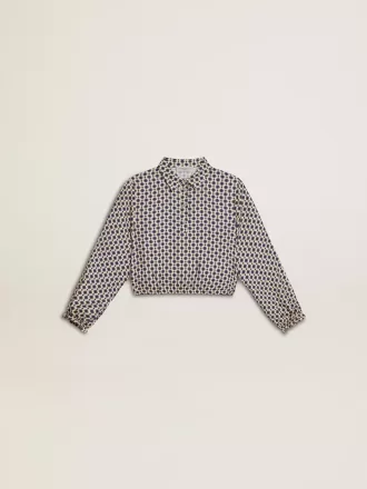 Mädchen-Poloshirt mit geometrischem Print