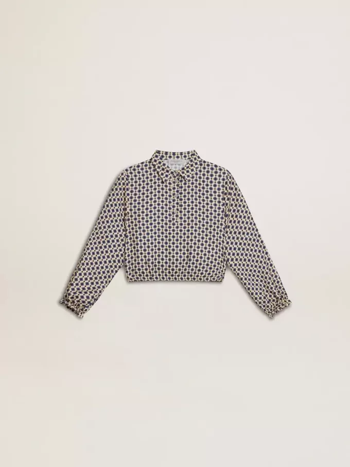 Mädchen-Poloshirt mit geometrischem Print Mädchen-Poloshirt mit geometrischem Print