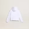 Mädchen-Sweatshirt mit Reißverschluss in Weiß mit Glitzersternen auf den Ärmeln Mädchen-Sweatshirt mit Reißverschluss in Weiß mit Glitzersternen auf den Ärmeln