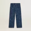 Mädchenjeans in mittlerer Waschung mit Print