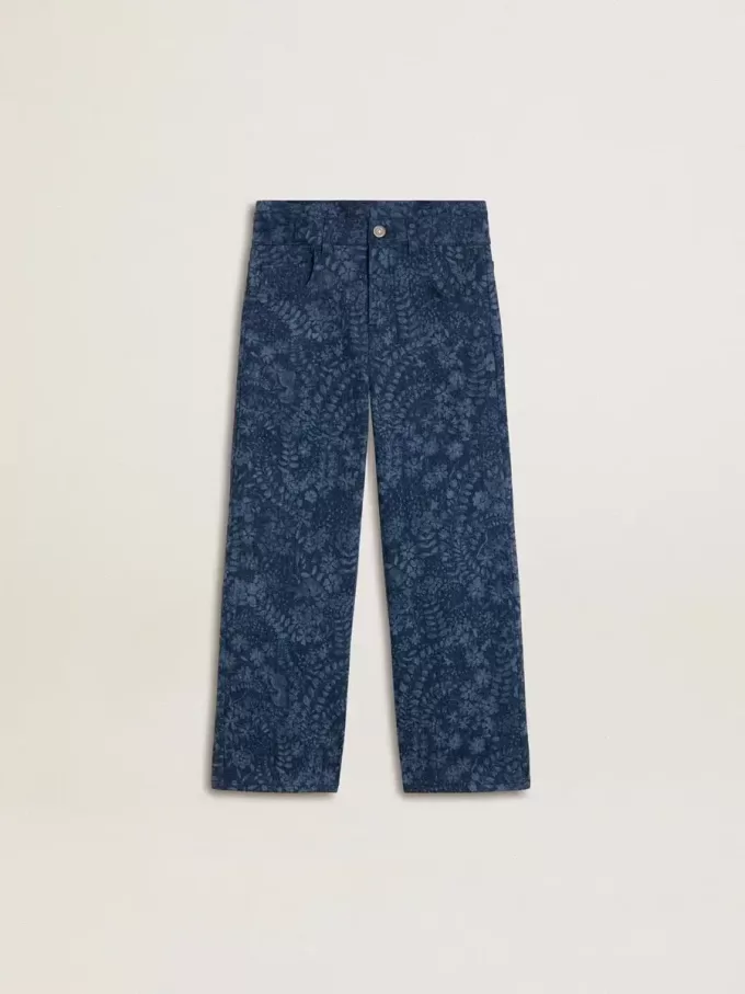 Mädchenjeans in mittlerer Waschung mit Print