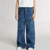 Mädchenjeans in mittlerer Waschung mit Print