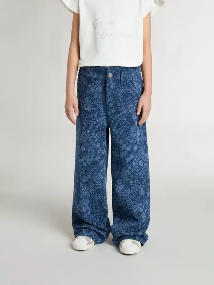 Mädchenjeans in mittlerer Waschung mit Print