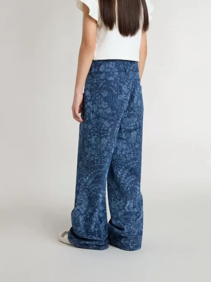 Mädchenjeans in mittlerer Waschung mit Print