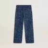 Mädchenjeans in mittlerer Waschung mit Print
