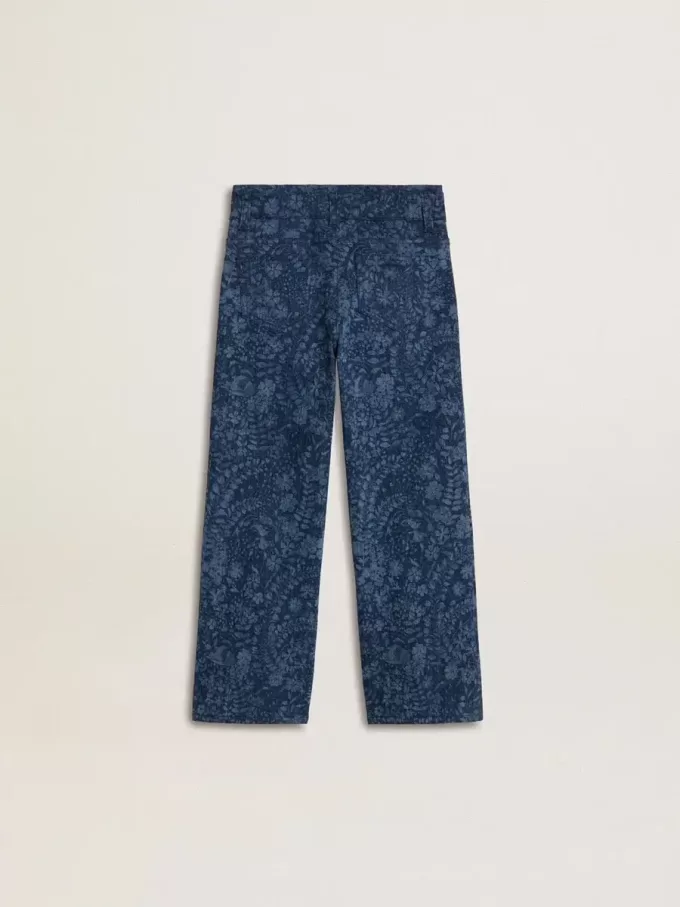 Mädchenjeans in mittlerer Waschung mit Print