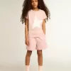 Mädchenshorts in Rosa mit weißem Stern