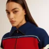 Mehrfarbig gestreiftes, kurzes Sweatshirt aus Wolle für Damen Mehrfarbig gestreiftes, kurzes Sweatshirt aus Wolle für Damen