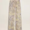 Mehrfarbige Jogginghose für Damen mit Blumenprint
