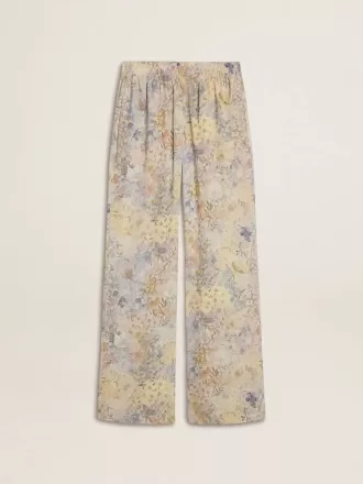 Mehrfarbige Jogginghose für Damen mit Blumenprint