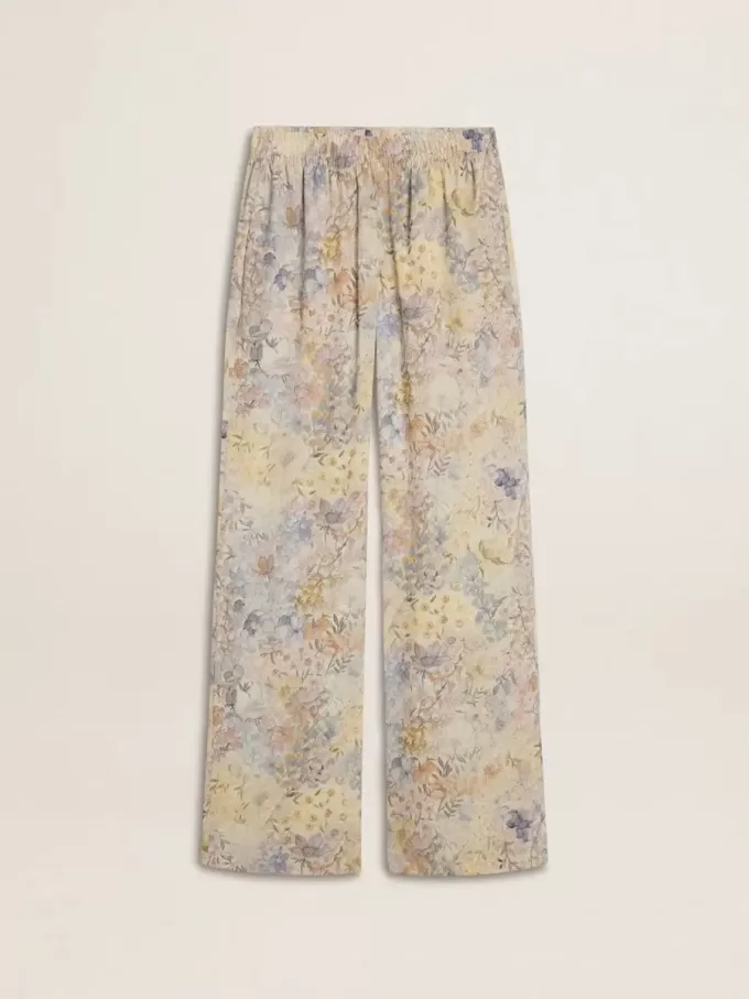 Mehrfarbige Jogginghose für Damen mit Blumenprint