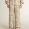Mehrfarbige Jogginghose für Damen mit Blumenprint