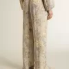 Mehrfarbige Jogginghose für Damen mit Blumenprint