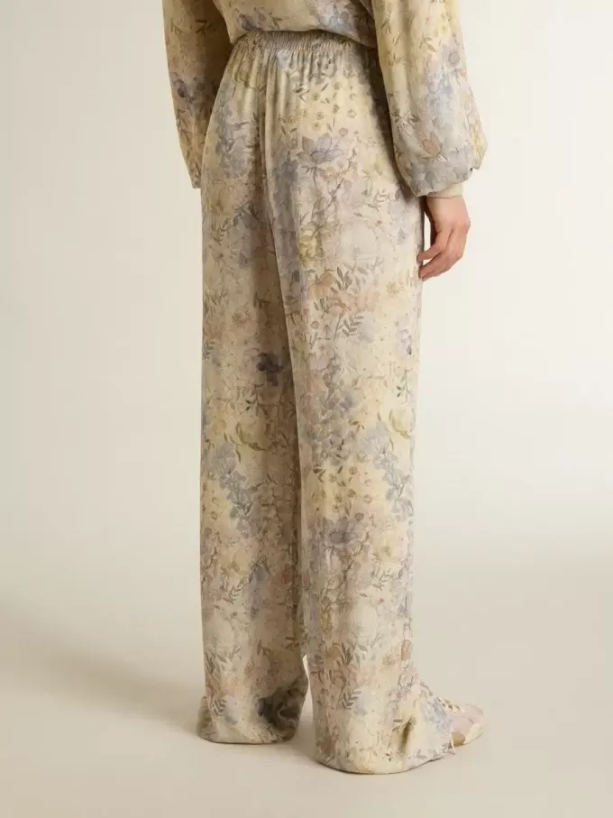 Mehrfarbige Jogginghose für Damen mit Blumenprint