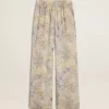 Mehrfarbige Jogginghose für Damen mit Blumenprint