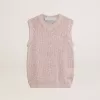 Mesh-Strickoberteil mit Pailletten und kontrastierenden Details Mesh-Strickoberteil mit Pailletten und kontrastierenden Details