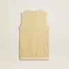 Mesh-Strickoberteil mit Pailletten und kontrastierenden Details Mesh-Strickoberteil mit Pailletten und kontrastierenden Details