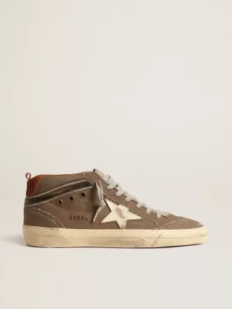Mid Star aus grünem Canvas mit Lederstern und schwarzem Blitz