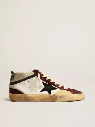 Mid Star aus Nappa mit schwarzem Wildlederstern und weinroten Einsätzen
