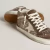 Mid Star für Damen in Glitzeroptik mit Stern aus Perlwildleder und braunen Wildledereinsätzen