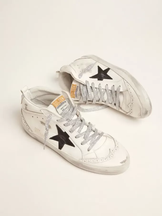Mid Star für Damen mit laminierter Fersenlasche und Glitzerschnürsenkeln Mid Star für Damen mit laminierter Fersenlasche und Glitzerschnürsenkeln