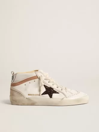 Mid Star LTD aus Nappaleder mit Glitzerstern und nudefarbenem Lederbesatz Mid Star LTD aus Nappaleder mit Glitzerstern und nudefarbenem Lederbesatz