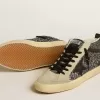 Mid Star LTD in Schwarz mit Glitzer, schwarzem Lederstern und Blitz