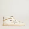 Mid Star LTD mit Stern und Fersenlasche aus Wildleder mit Swarovski-Kristallen