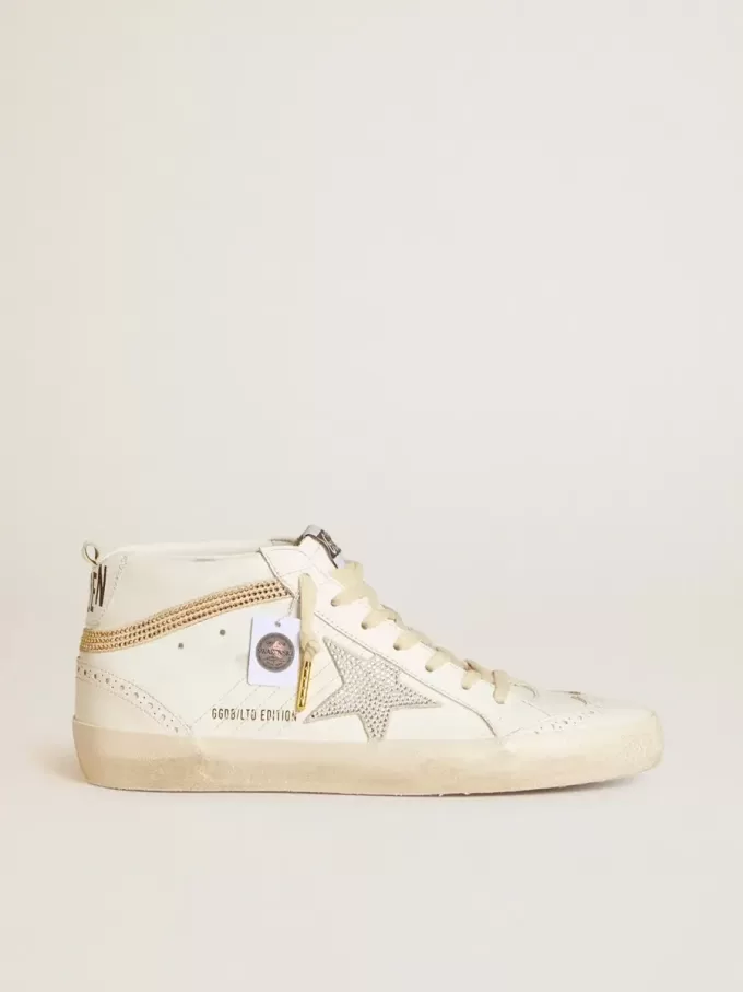 Mid Star LTD mit Stern und Fersenlasche aus Wildleder mit Swarovski-Kristallen